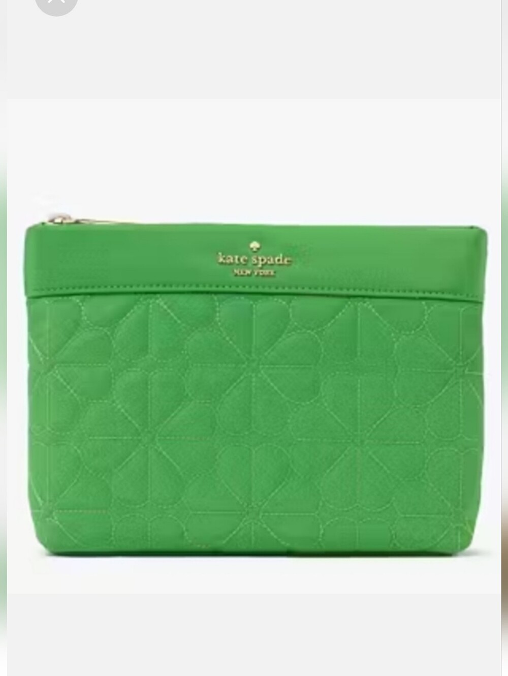 Kate Spade Flower Quilted Cosmetic Pouch